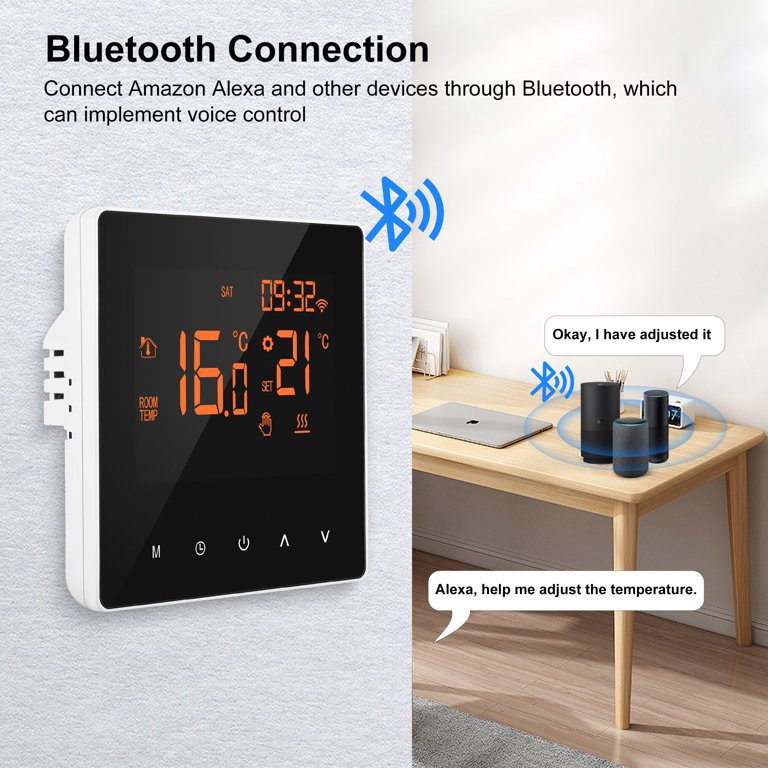 WIFI Smart Digital Control Temperature Electric Heating Thermostat Switch  Thermometer Sensor LCD Floor Heating Indoor Outdoor