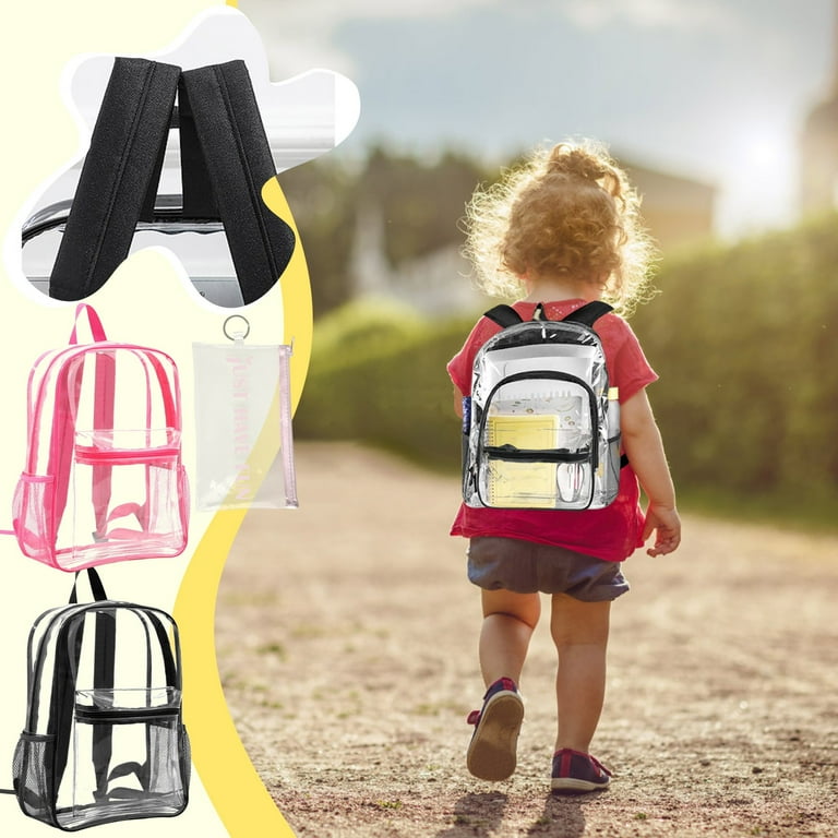 Ziloco Clear Backpack On Clearance 12 16 Inches Heavy Duty Transparent Clear Backpack Schoolbag Bookbag For School Sports Beach Work Travel College