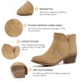 thumbnail image 4 of Ecetana Ankle Cowboy Boots for Women Cowgirl Short Boots Chunky Heels Western Booties, 4 of 7