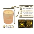 thumbnail image 2 of 100% Soy Wax Candle in Pink Marble Ceramic Jar 15oz 60+ Hour, 2 of 5