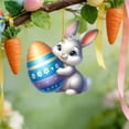thumbnail image 4 of Easter Bunny Keychain, Acrylic Car Rearview Mirror Ornament, 3.15x2.76 Inch Flat Pendant For Backpack, Easter Basket, Gift Bag And Home Decor, Multicolor Easter Egg Desig, 4 of 6