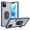 Clear+Blue, variant on For iPhone 12 & iPhone 12 Pro (Open Camera Hole) Transparent Magnetic Ring Kickstand Case Cover - Clear/Black