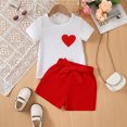 thumbnail image 2 of Sngxgn Girl's 2 Piece Outfits Long Sleeve Sweatshirt Legging Pants Set(Red,5Y), 2 of 7