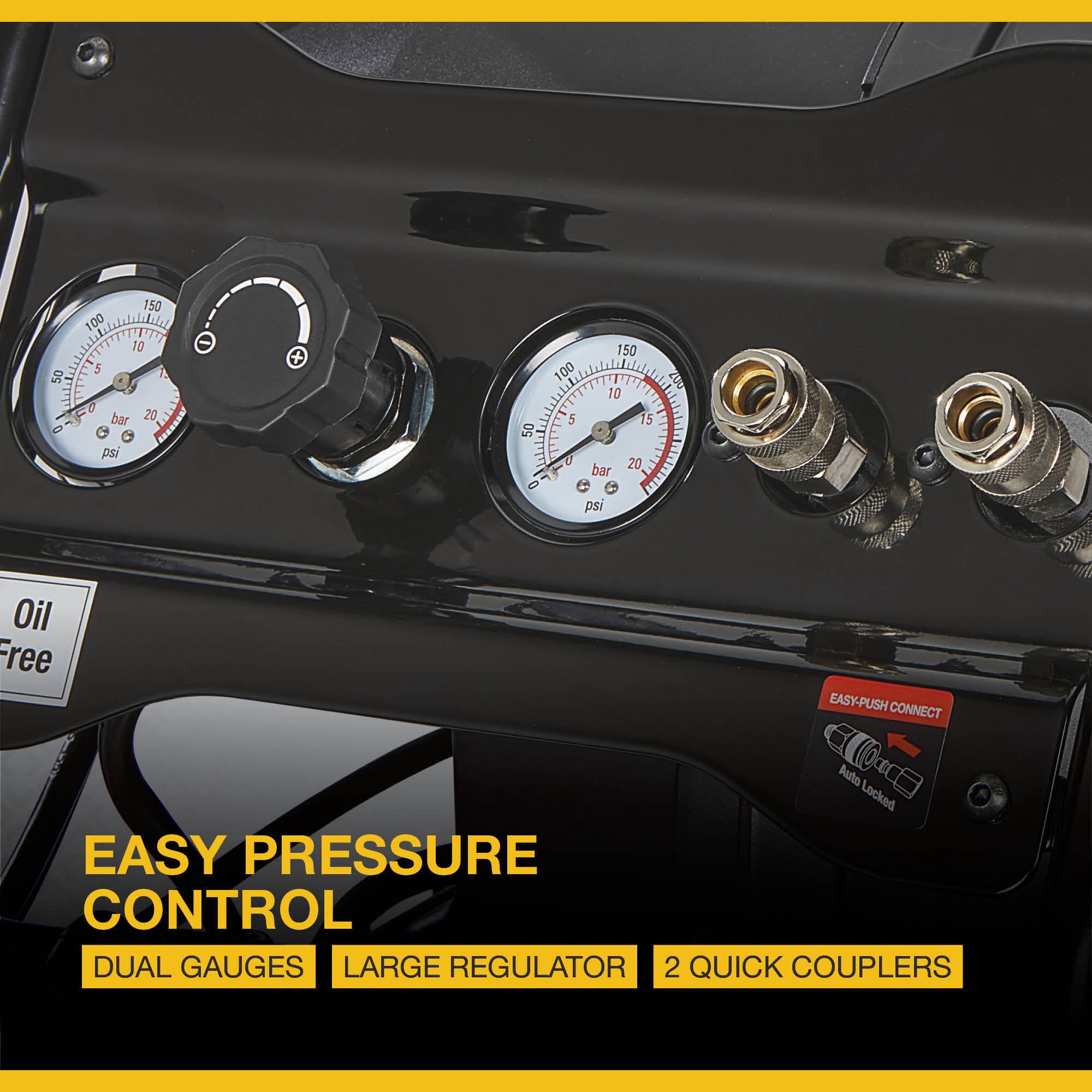 Klutch 29-Gallon Air Compressor, 2.5 HP, 120 Volts, 175 PSI