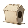 thumbnail image 2 of Casa para pájaros DIY, caja nido de madera, refugio, casa para colibríes, cabaña Nido de Pájaro sin terminar para reyezuelos, periquitos, gorriones,, 2 of 9