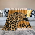 thumbnail image 2 of Orinice Leopard Theme Warm Lightweight Blanket Soft Fleece Throw Blanket for All Seasons - Multiple Sizes Available 60x80in, 2 of 6