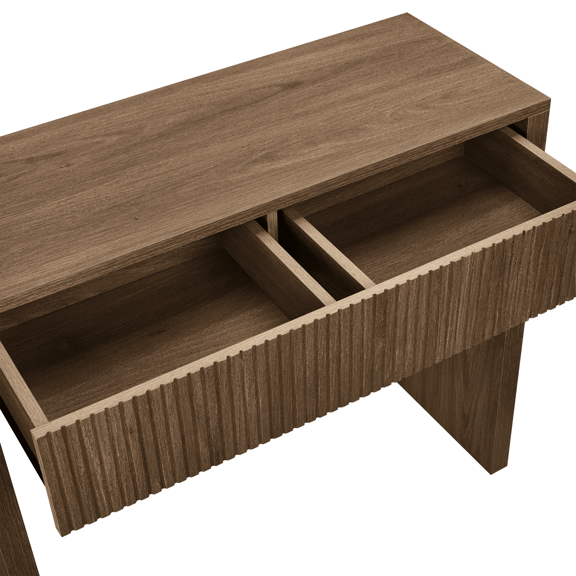 Bouclair Walnut Console Table with Drawer