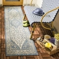 thumbnail image 2 of SAFAVIEH Beach House Stanice Medallion Indoor/Outdoor Runner Rug, Cream/Blue, 2'2" x 12', 2 of 8
