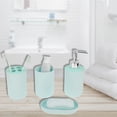 thumbnail image 4 of Unique Bargains Durable Round Bathroom Accessories Kit 4Pcs Blue, 4 of 4