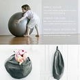 thumbnail image 2 of Yoga Ball Cover 65cm Cotton And Linen Fabric, Non Slip Durable, Portable With Handles, Ideal For Pilates, Yoga, Back Abdominal Muscles, Pregnancy Exercises, 2 of 8