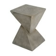 thumbnail image 2 of Christopher Knight Home Outdoor MGO Hourglass Side Table, 18" Tall Wood Grain Accent Table, Light Gray, 2 of 9