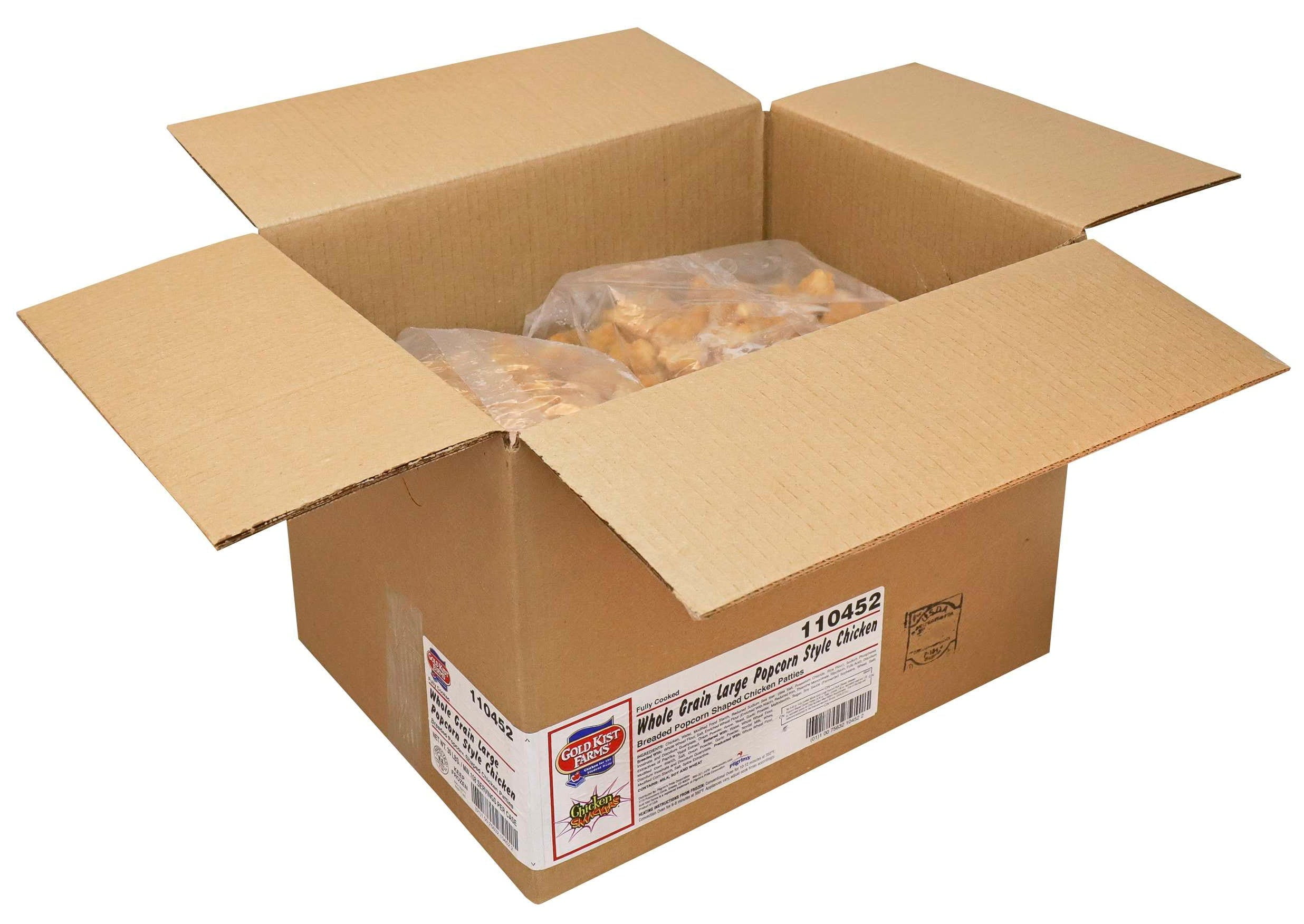(6 Pack) Gold Kist, Dark Meat Whole Grain Breaded Popcorn Chicken, 5 lb.
