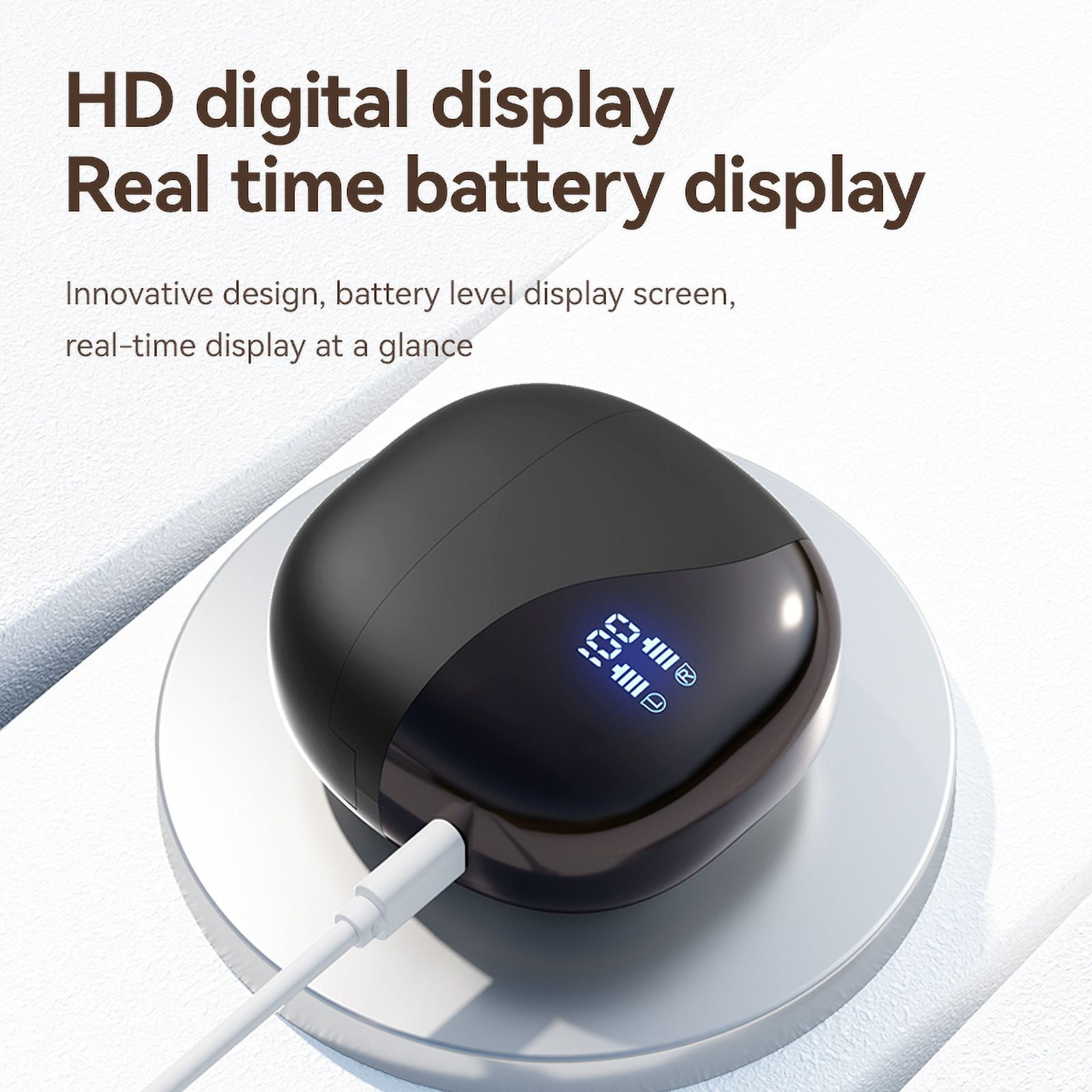 TWS M62 Wireless Earphone HD W/translation Capabilities - Earbuds - Black