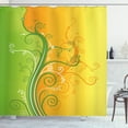 thumbnail image 1 of Ambesonne Modern Shower Curtain, Flower Swirls Branches, 69"Wx84"L, Pale Green Marigold, 1 of 3
