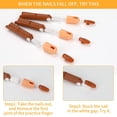 thumbnail image 4 of Mystery Nail Art Practice Fingers for Acrylic Nails with Detachable Base & 100 PCS Nails, 3PCS Adjustable Fake Fingers Kits for Hand Nail Art Training Display Decoration Tools Set, 4 of 7