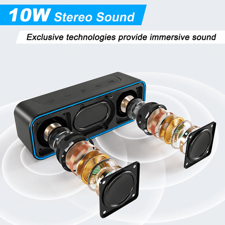 Hoey Portable Bluetooth Speaker, Blue photo 3