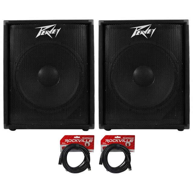 2 Peavey Pv118d 18 300 Watt Activepowered Pa Dj Subwoofer Sub Free Cables 9786