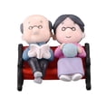 thumbnail image 4 of 2x Adorno en Miniatura de Pareja de Ancianos , Estatua de Padres de Amor, Recuerdos Divertidos, Regalo de Aniversario de 2x2 Pulgadas, Elegant 2 piezas, 4 of 8