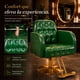 thumbnail image 5 of Silla Sillon Premium Barberia Estetica 360° Neumatica Verde, 5 of 7