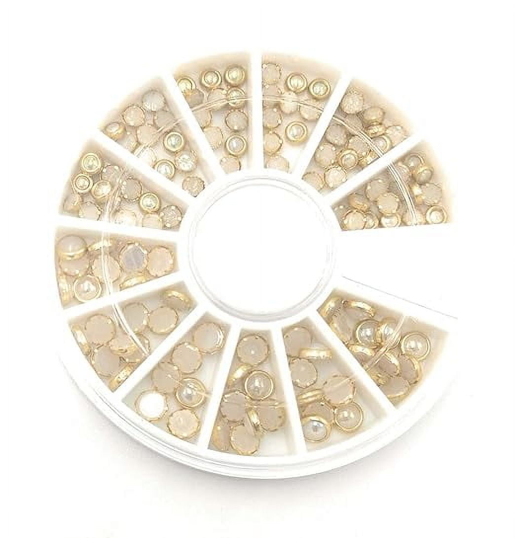 AVOKA DIY 3D Nail Art Manicure Decoration Wheel Acrylic Crystal Glitter Rhinestones - 12 Styles (89 PIECES)