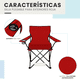 thumbnail image 4 of Silla Plegable LINIUM para Camping Playa Color Rojo, 4 of 9