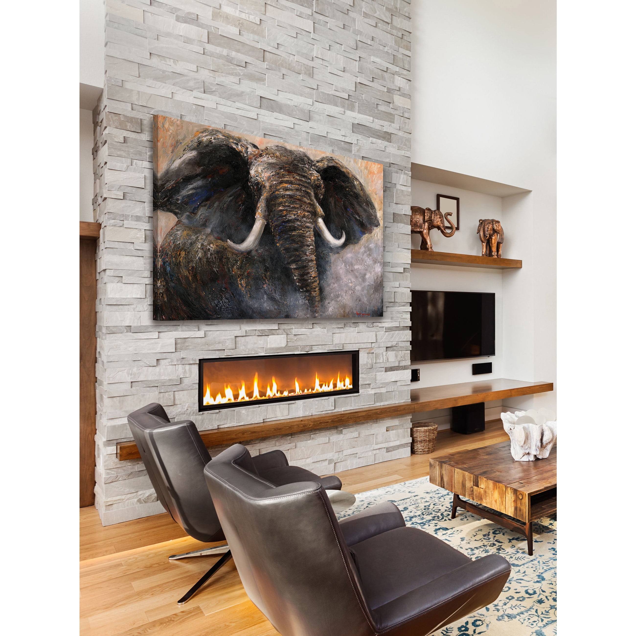 Marmont Hill "Intensity 2" by Bergerac Painting Print on Wrapped Canvas