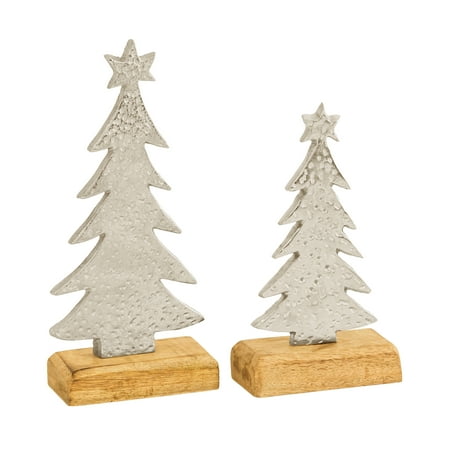 Wintergrove Set of 2 Tree Table Decor