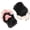 Black and White, variant on Black and White Furry Cat Paw Full Finger Mittens, Plush Animal Gloves for Themed Festivities, Black White 32x24cm