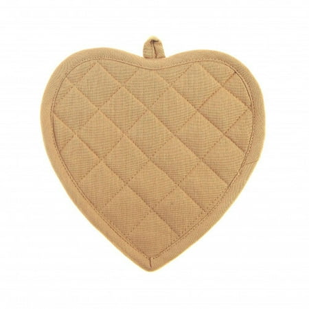 

Set Of 2 Cotton Heart Shaped - Mustard Yellow Pot Holders