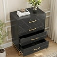thumbnail image 6 of Jojoka 4-Drawers Dresser for Bedroom Chest of Drawers, Wood Nightstand Storage Organizer Cabinet with Metal Handle for Living Room, Entryway, Hallway, Black, 6 of 8