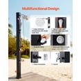 thumbnail image 4 of 10.6 Gal Solar Heated Shower, 6.7ft Showerhead Height Outdoor Shower, with Handheld & Foot Faucet, Hot & Cold Water Adjustment, Freestanding for Backyard Poolside Beach Pool, Black, 4 of 7