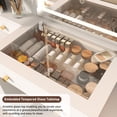 thumbnail image 3 of ChVans 47'' Large Makeup Vanity with Power Outlet, 60000-color LED Lights, Glass Top Vanity Desk with 3 Lights Mode LED Mirror, 8 Drawers, 2 RGB cabinets for Women, Girls Gift, 3 of 10