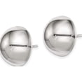 thumbnail image 2 of Sterling Silver Polished 16mm Button Earrings (16 X 16) Made In India qe3495, 2 of 5
