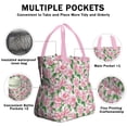 thumbnail image 3 of Pioneer Flower Drawstring Lunch Bag Women - Drawstring Lunch Bag Insulated for Work Office - Stain-Resistant Large Lunchbags for Women with Multi-Pockets, 3 of 6