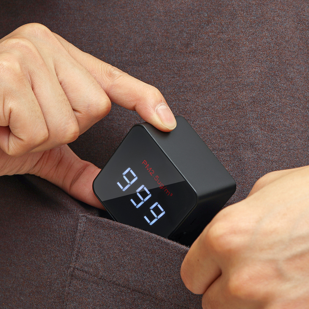 Mini Portable Black ABS Laser PM2.5 Detector Home Office Car Air