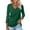 Green, variant on Women's Slim-Fit T-Shirt V Neck 3/4 Sleeve Tops Solid Color Casual Shirts Summer Tees Womens Tops Versatile Tee Tshirt