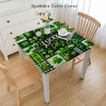 thumbnail image 2 of HAOXIT St Patrick's Day Table Runners Cotton Linen Lucky Shamrock Clover Non-Slip Spring Holiday Decorations for Kitchen,Home,Dining,Outdoor Small Green Black White Gingham Plaid 44''x44'', 2 of 7