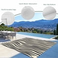 thumbnail image 4 of Fsddascl Beige Black Stripe Outdoor Rug for Patio/Deck/Porch, Non-Slip Large Area Rug 4 x 6 Ft, Modern Abstract Art Lines Wave Indoor Outdoor Rugs Washable Area Rugs, Reversible Camping Rug Carpet, 4 of 5