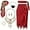 Red, variant on 2025 Halloween Pirate Costume Women,  Pirate Costume with Accessories Set Pirate Head Scarf Pirate Eye Patch for Women Halloween Cosplay Outfits Black