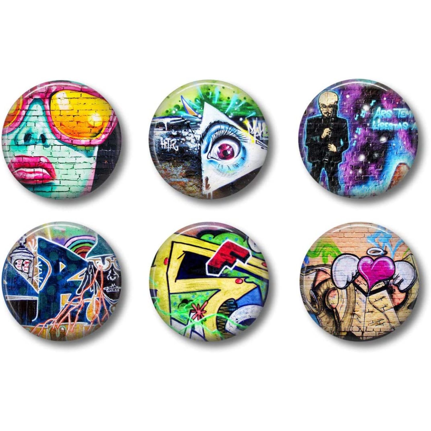 Graffiti Locker for Boys or Girls Set of Six 1.75