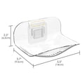 thumbnail image 5 of DODAMOUR 2 Pack Soap Dish for Shower Wall, Soap Bar Soap Holder, Soap Saver Tray with Drain for Bathroom, Kitchen (Transparent), 5 of 7