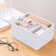thumbnail image 5 of Organizador de Escritorio Apilable de 4 Compartimentos, Grueso y Resistente, Caja de Plástico para Guardar Artículos de Papelería y Pequeños Objetos, Clasificación Ordenada para Un Espacio de Trabajo, 5 of 6
