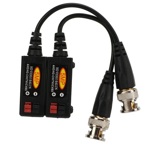Video Balun Transmitter, 1 Channel Video Balun Transceiver 2pcs ABS For Security Camera System