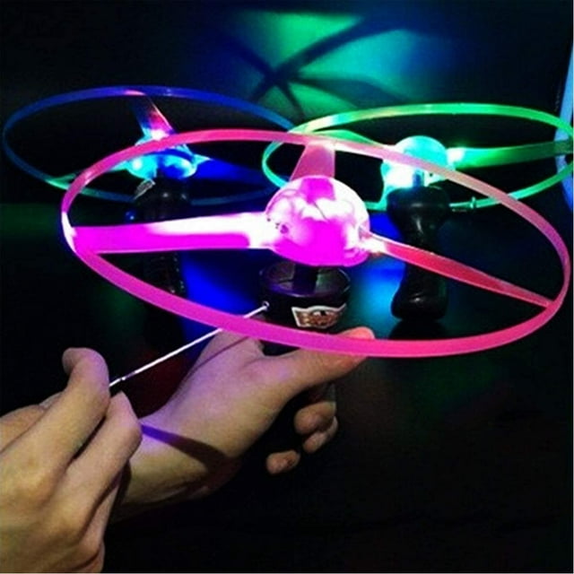 Jinsinto 3 Ensembles de Jouets Volants - Contrôle Manuel Jouets Volants Colorés à Traitement de Lumière LED Flash Super Amusants Jouets Volants d'Extérieur pour Enfants de Plus de 3 Ans Usage Intérieur et Extérieur