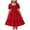 Red, variant on NOLDARES Girl's Dresses Ruffle Sleeve Tiered Swing Cute Casual Sundress for Holiday Daily Cute Summer Party(Orange,5-6 Years)