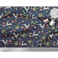 thumbnail image 3 of Soimoi Rayon Fabric Leaves & Reindeer Animal Decor Fabric Printed Yard 42 Inch Wide, 3 of 3