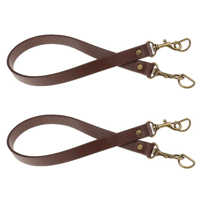 2x Accesorios de Cuero Hugo Correas Cortas con Asa de Repuesto para Bricolaje