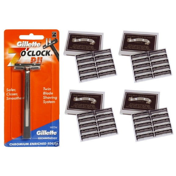 Gillette 7 O'Clock PII Trac II Razor   Colonel Ichabod Conk Trac II Blade Cartridges 10 ct. (Pack of 4)
