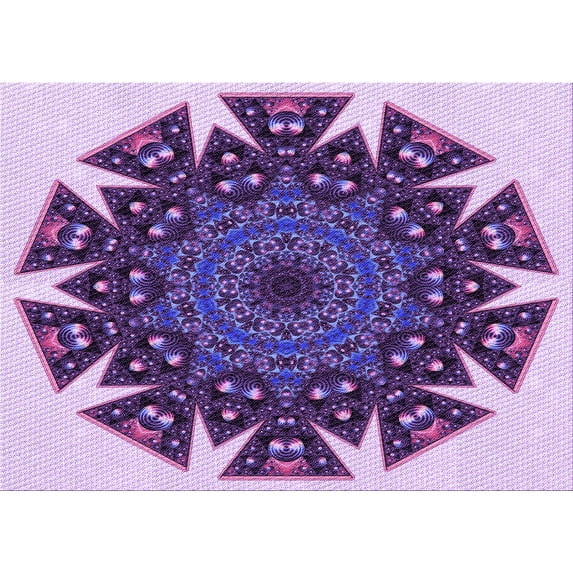 Ahgly Company Machine Washable Indoor Rectangle Transitional Mauve Purple Area Rugs, 3' x 5'