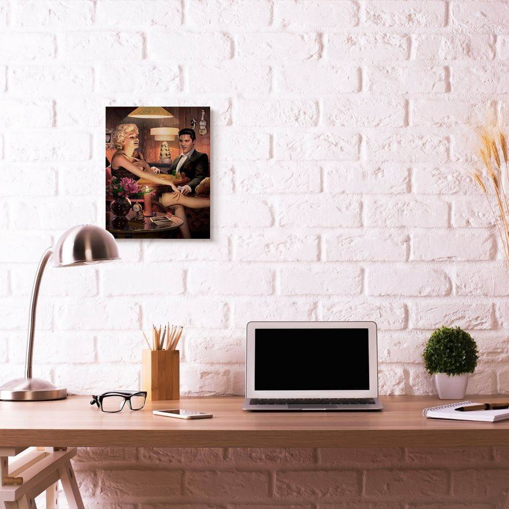 Stupell Industries Poker Game Vintage Hollywood Movie Star Classic Illustration Canvas Wall Art by Jadei Graphics